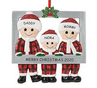 (Family of 3) Christmas Tree Ornament 2020 Family Xmas Lockdown