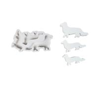 Family of Dog Figurine Silicone Molds Epoxy Resin Molds for Home Decoration Making Gypsum Silicone Molds Dog Mold