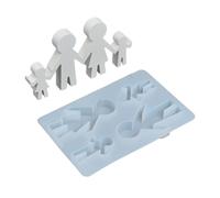 Family of Four Silicone Molds for | Figurine Silicone Molds for Epoxy Resin Soap Making, Cement Gypsum Silicone Molds for Home Decoration