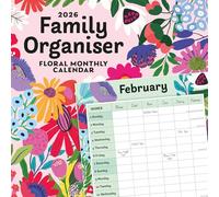 Family Organiser - Floral 2026 Square Wall Calendar