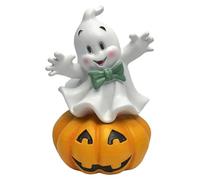 Family Ornaments Christmas Reindeer Figurine， Christmas Collectible Figurines, Pumpkin with his Reindeer， Perfect for Home and Garden Tabletop Decorations Ornaments For Living Room (White, 13cm)