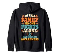 Family Parkinson's Awareness Support Zip Hoodie