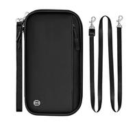 Family Passport Holder, RFID Blocking Multi-functional Travel Document Organizer, for Women, Men, and Families, Black, Passport Holder for Family