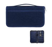 Family Passport Holder Travel Wallet, Portable Travel Document Holder, Women's & Men's Wallets, Card Cases & Money Organisers, Suitable for ID Cards, Credit Cards, Airline Tickets, and Cash, Navy Blue