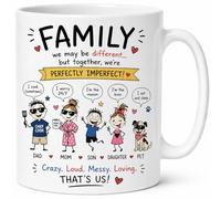 Family Perfectly Imperfect Crazy Loud Messy Loving Ceramic Cup Gift Mug