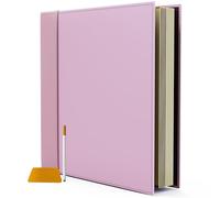 Family Photo Album Self Adhesive Pages - Vegan Leather Scrap Book Photo Album with Writing Space & 20 Adhesive Magnetic Sheets (40 Pages) for 3x5, 4x6, 5x7, 6x8, 8x10 Pictures (Pink)