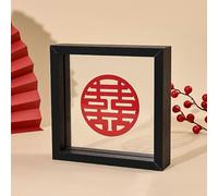 Family Photo Display Frame, 2-Sided Specimen Photo Frame Photos Paper-Cuts Portrait Printing Multicolor Multiple Sizes(Black,A4)