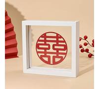 Family Photo Display Frame, 2-Sided Specimen Photo Frame Photos Paper-Cuts Portrait Printing Multicolor Multiple Sizes(Wit,A4)