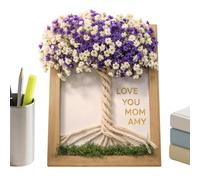 Family Photo Frame Wooden Frame with Dried for Decoration