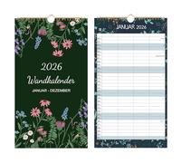 Family Planner 2026 - Wall Calendar 2026 Family Planner 4 Columns Family Calendar 2026 from January 2026 to December 2026, 38.2 x 22 cm, Petal