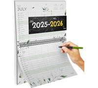 Family Planner 2026 Wall Calendar - Large Family Organiser July 2025 to December 2026 - Calendar with Columns for Appointments, School, Birthdays & Household Planning - Home & Office Organisation