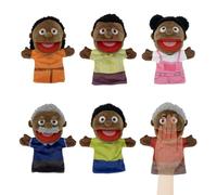 Family Puppets for Role Playing - Family Puppets 11 Inch | 6 Pieces Multicultural Family Members Puppets Theatre Puppets with Moving Mouth, Hand Puppets M