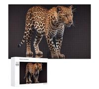 Family Puzzle Night - Leopard in Shadows Wild Beauty -1, Displayable Picture Puzzle, 1000 PCS - for A Rewarding Weekend Challenge