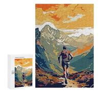 Family Puzzle Night - Running Through Mount, Displayable Picture Puzzle, 300 PCS - for A Rewarding Weekend Challenge