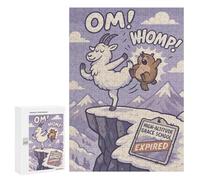 Family Puzzle Night - Yoga Fail Mountain Goat Edition, Decorative Jigsaw for Grown-Ups, 300 PCS, with A Decorative Finished Picture