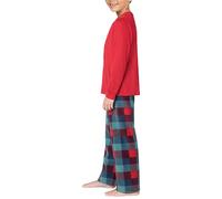 Family Pyjama Set Christmas Pyjamas Cosy Fleece Fabric Sleepwear for Parents with Children Relaxed Homewear, red, 3-4 Jahre