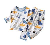 Family Pyjamas Sets Breathable Sleepwear Cotton Set Kid Lounge Wear Personalized Pyjama Teen Nightwear for Age 3-16 Years Grey