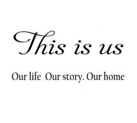Family Quote Wall Sticker This is Us Living Room Bedroom Study Room Art Decorations, Wall Art Decor Vinyl Decal Black