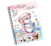 Family Recipe Book - Blank Cookbook Diary A, 100 Page Writing Organizer, Kitchen Meal Record Book, Compact Travel Size with C Texture