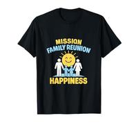 Family Reunion Mission Happiness Sun Stencil Design T-Shirt