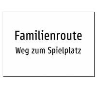Family Route - Path to the Playground - Sticker A5: 210 x 148 mm - Without Graphics, Only Text