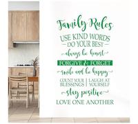 Family Rules - Use Kind Words, Always be Honest... - Home Decal Wall Sticker [Large] [Cactus]