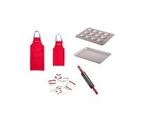KitchenAid Family Baking Set, Rolling Pin (KG318ER), Aprons, Muffin, Baking Tray and Cookie Cutters