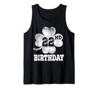 Family Shamrock St Patrick's Day 22nd Birthday Vintage Funny Tank Top