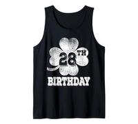 Family Shamrock St Patrick's Day 28th Birthday Vintage Funny Tank Top