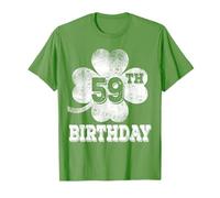 Family Shamrock St Patrick's Day 59th Birthday Vintage Funny T-Shirt