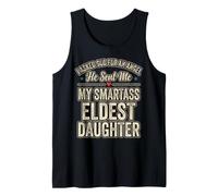 Family Sibling Asked God for Angel Sent Me Eldest Daughter Tank Top
