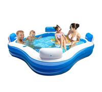 Family Size Lounge Swim Centre Inflatable Swimming Pool w/ Cup Holders