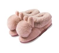 Family Slippers And Comfortable Keeping Your Feet Warm In Winter Woman Slippers Size 7 (Pink, 4)