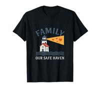 Family Squad Safe Haven Nautical Lighthouse Novelty T-Shirt