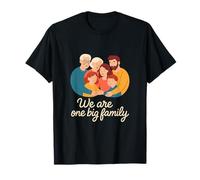 Family Squad We are One Big Family Circle Design T-Shirt