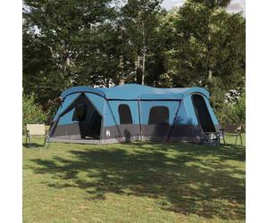 Family Tent 16-Person Blue 680x510x210cm 185T Polyester PU-Coated Spacious Vent