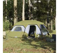 Family Tent 9-Person Blue 190T Polyester PU 441x288x217cm Cabin Quick-Setup Mesh