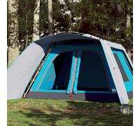 Family Tent 9-Person Blue 563x328x229cm 190T Polyester PU Coated Cabin Spacious