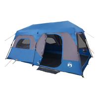 vidaXL Family Tent 9-Person, Camping Tent for Family in Traveling Beach Hiking Fishing, Lightweight Dome Tent, Green Quick Release Waterproof