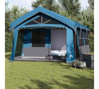 Family tent Blue 10-person Polyester 620x322x240cm Air-vent CarryBag Waterproof