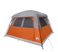 vidaXL Family Tent Cabin 6-Person Orange Waterproof UK