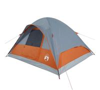 Family Tent Dome 6-Person Camping Orange Waterproof vidaXL