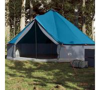 vidaXL Family Tent Tipi - 6-Person, Waterproof, Lightweight Green Polyester Tipi Camping Tent with E-Port and Mosquito Protection, Easy to Transport