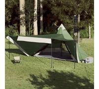 Family Tent Tipi 8-Person Green Waterproof Berkfield Home Green One Size