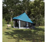 Family Tent Tipi Blue 6-Person Waterproof Berkfield Home Blue One Size