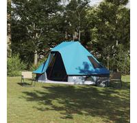 Family Tent Tipi Blue 6-Person Waterproof Berkfield Home Blue One Size