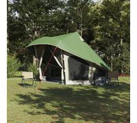 Family Tent Tipi Green 10-Person Waterproof Berkfield Home Green One Size