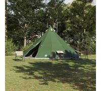 Family Tent Tipi Green 12-Person Waterproof Berkfield Home Multi One Size