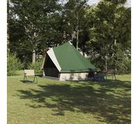 Family Tent Tipi Green 8-Person Waterproof Berkfield Home Green One Size