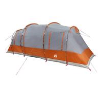 Family Tent Tunnel 6-Person Camping Lightweight Grey Waterproof vidaXL